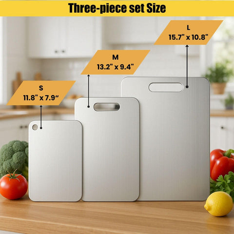 XTBSE titanium cutting board dishwasher-safe – convenient cleanup after cooking.