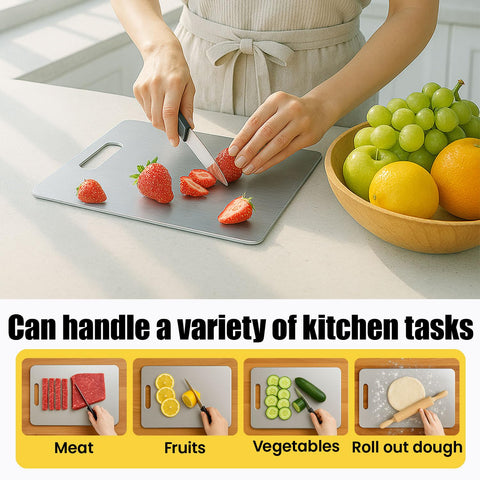 XTBSE titanium cutting board large – expansive prep area for bigger meals.