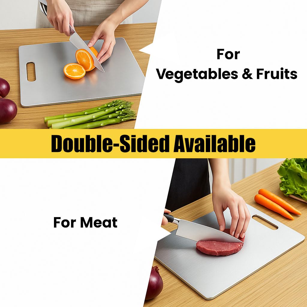 XTBSE titanium cutting board medium – versatile for fruits, vegetables, and proteins.