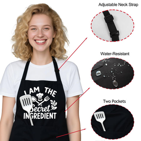 Xtilkmght women's apron adjustable neck strap ensures comfortable fit.