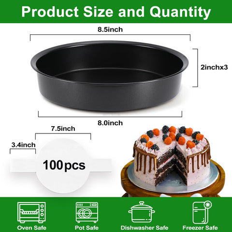 Xtujcya parchment paper pack helps easy release and clean-up after baking.