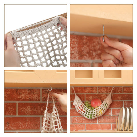 Xuhal boho kitchen decor hammock adds warm rustic charm.