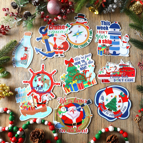 Xuhal Christmas Cruise Magnet cruise ship design brightening a fridge with holiday color.