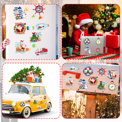 Xuhal Christmas Cruise Magnet drift bottle motif offers a playful nautical accent for doors.