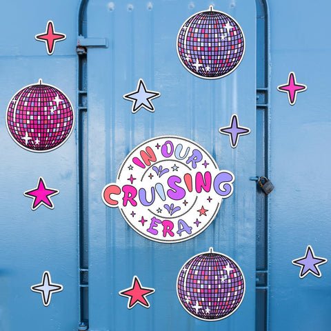 Xuhal 6-inch disco ball magnet for kitchen or garage doors with sparkle.