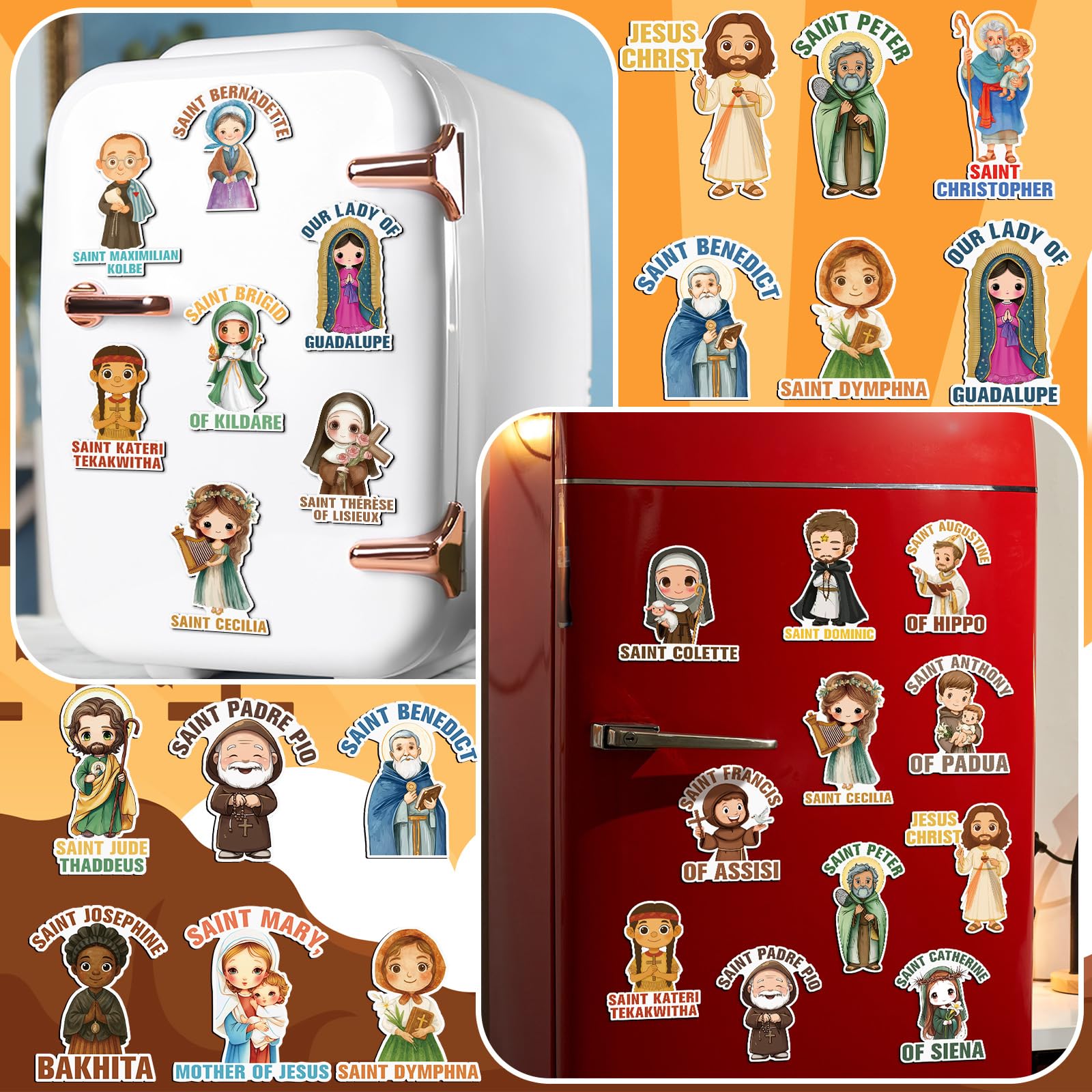 Xuhal Saint magnets inspire daily reminders and decorative flair.