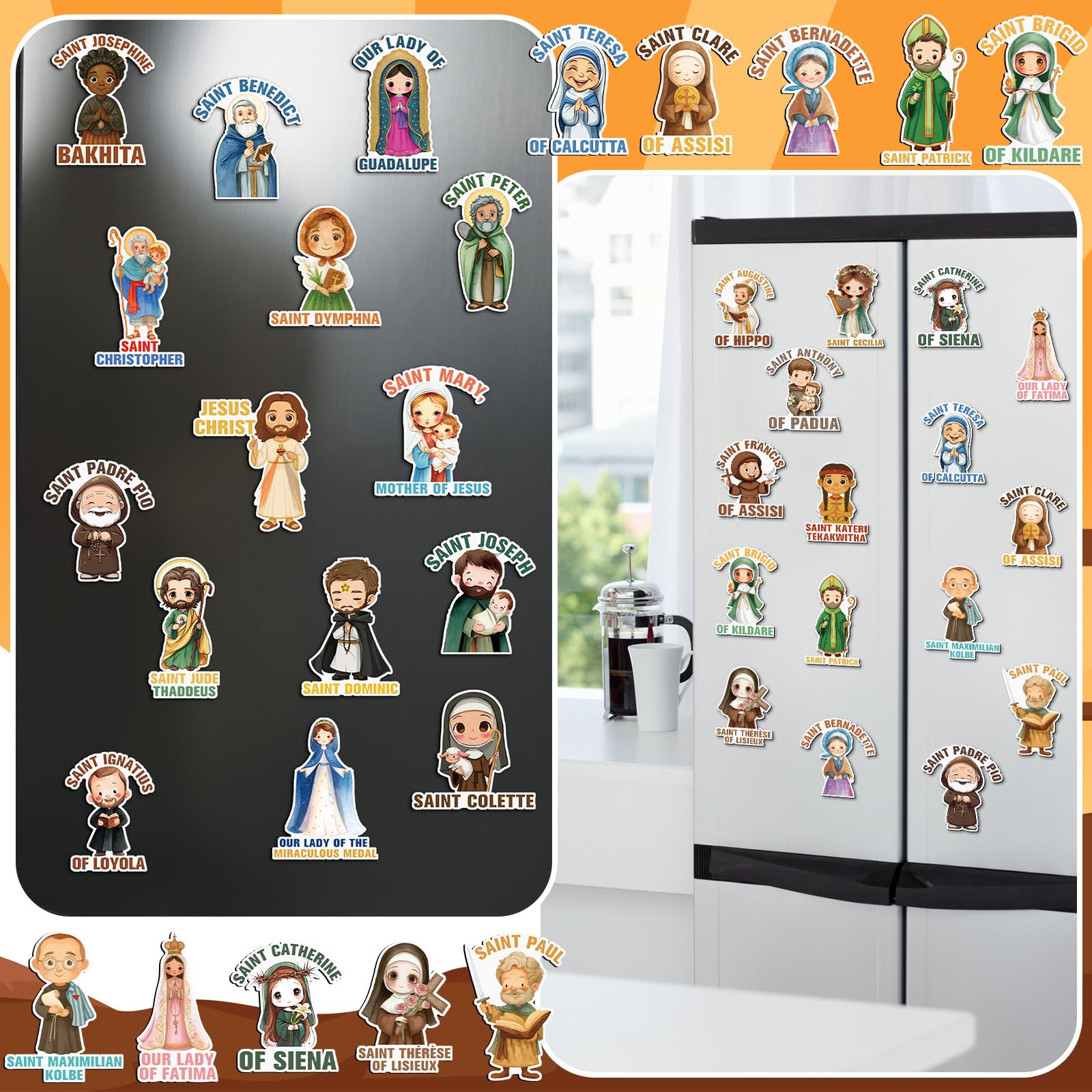 Xuhal Jesus fridge magnets add bold religious style to home or office spaces.