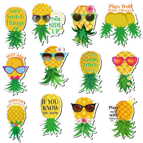 Xuhal pineapple magnets on cruise door add tropical flair and easy room identification