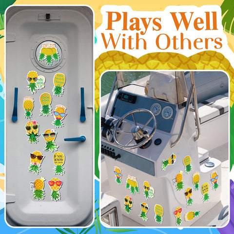 Xuhal pineapple magnets on garage door decorate metal surfaces for summer events