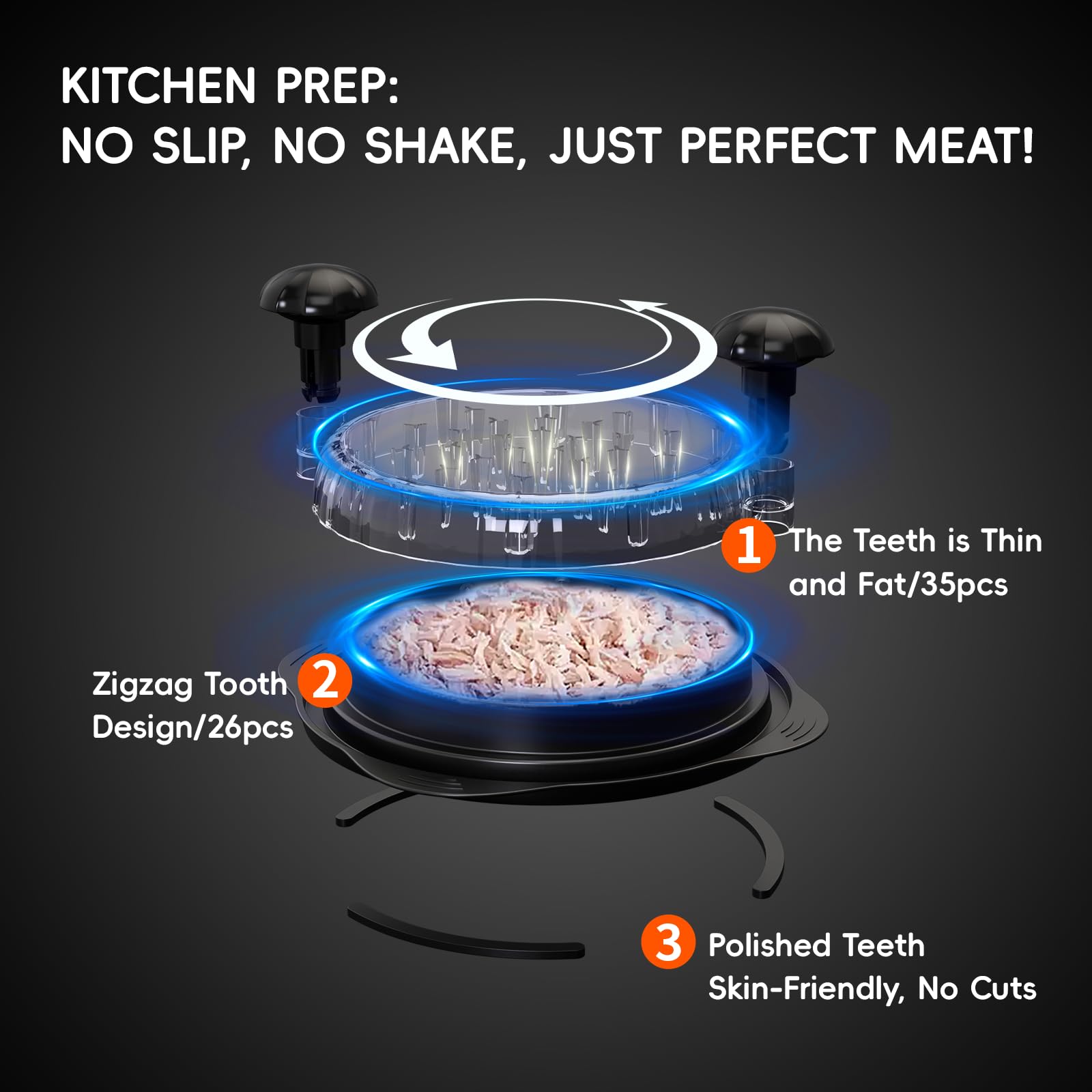 XUPAINC XL11.5 non-slip base keeps shredding stable on countertops