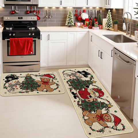 xuujdoppwul Snowman motif rug, cozy charm for kitchen or entryway