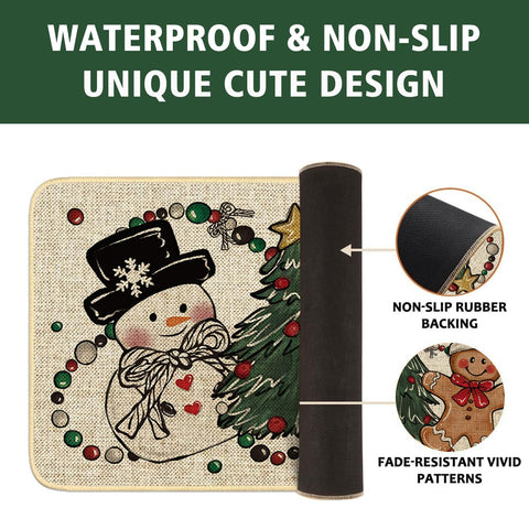 xuujdoppwul Non-slip backing keeps rug in place during busy cooking
