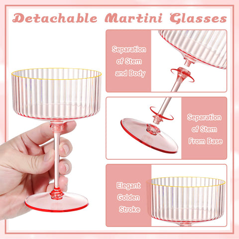 XUWAIDSGN gold-rim vintage design adds luxe appeal to weddings and parties.