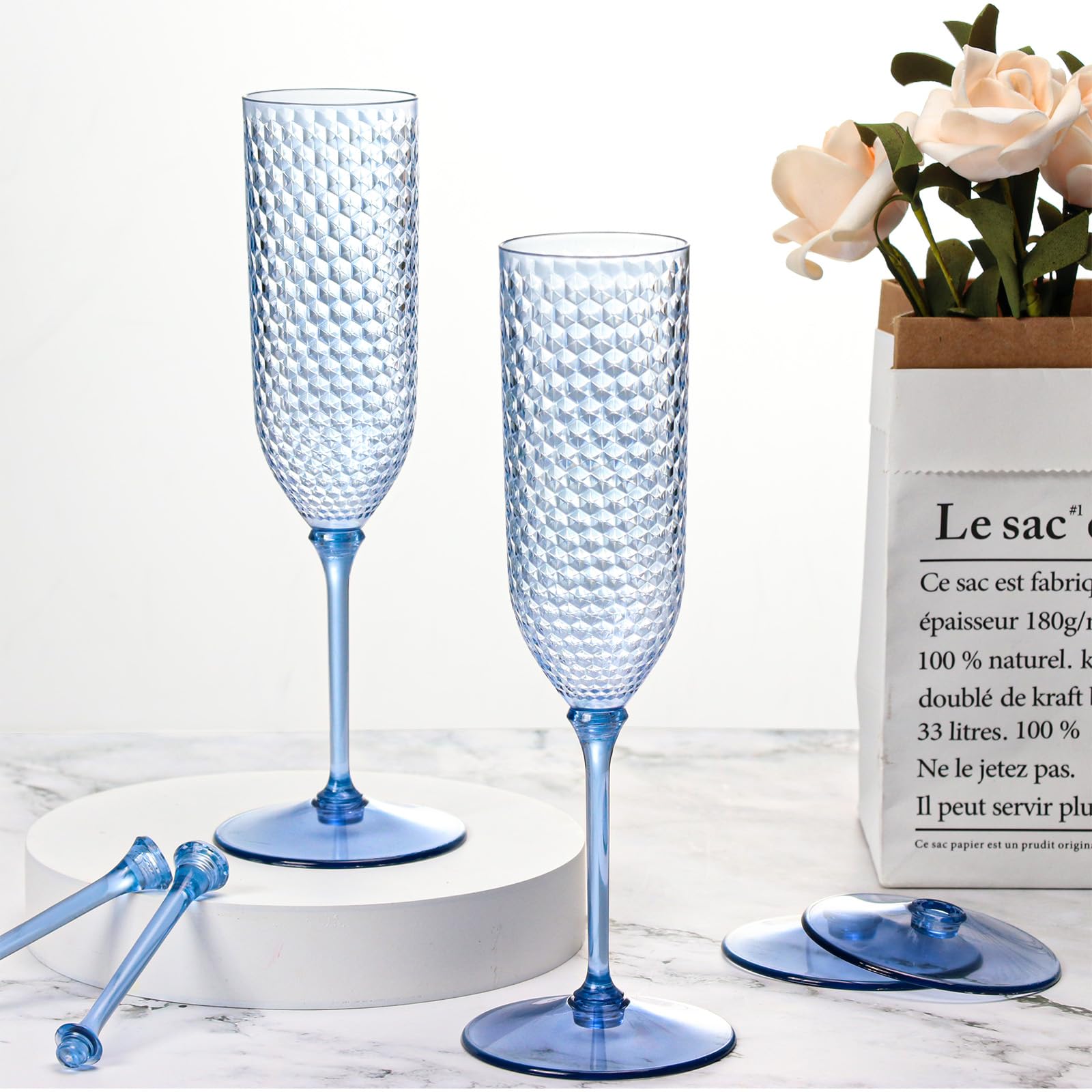 XUWAIDSGN easy-clean stemware designed for quick dishwashing after events