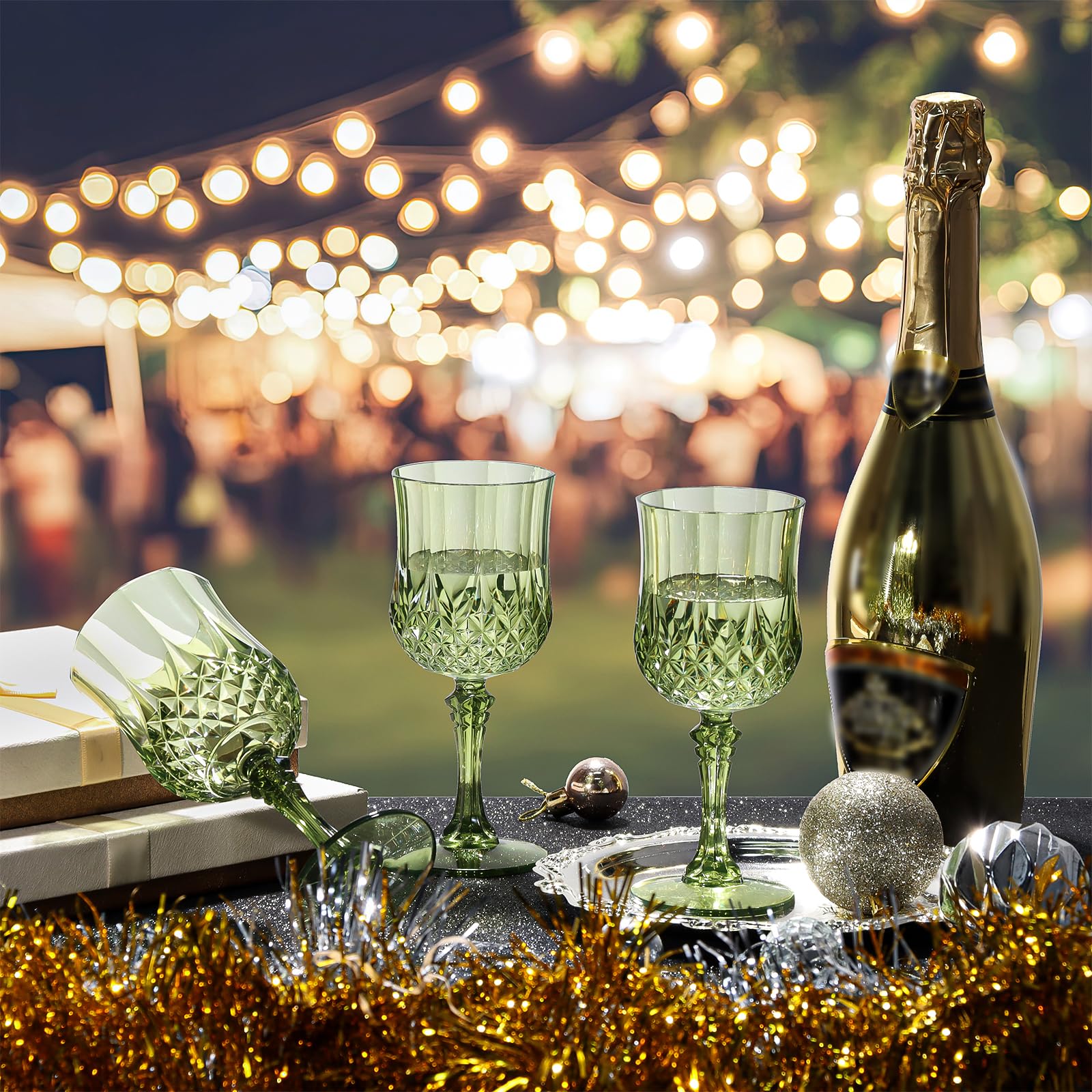 Bright green color and vintage silhouette elevate your table.