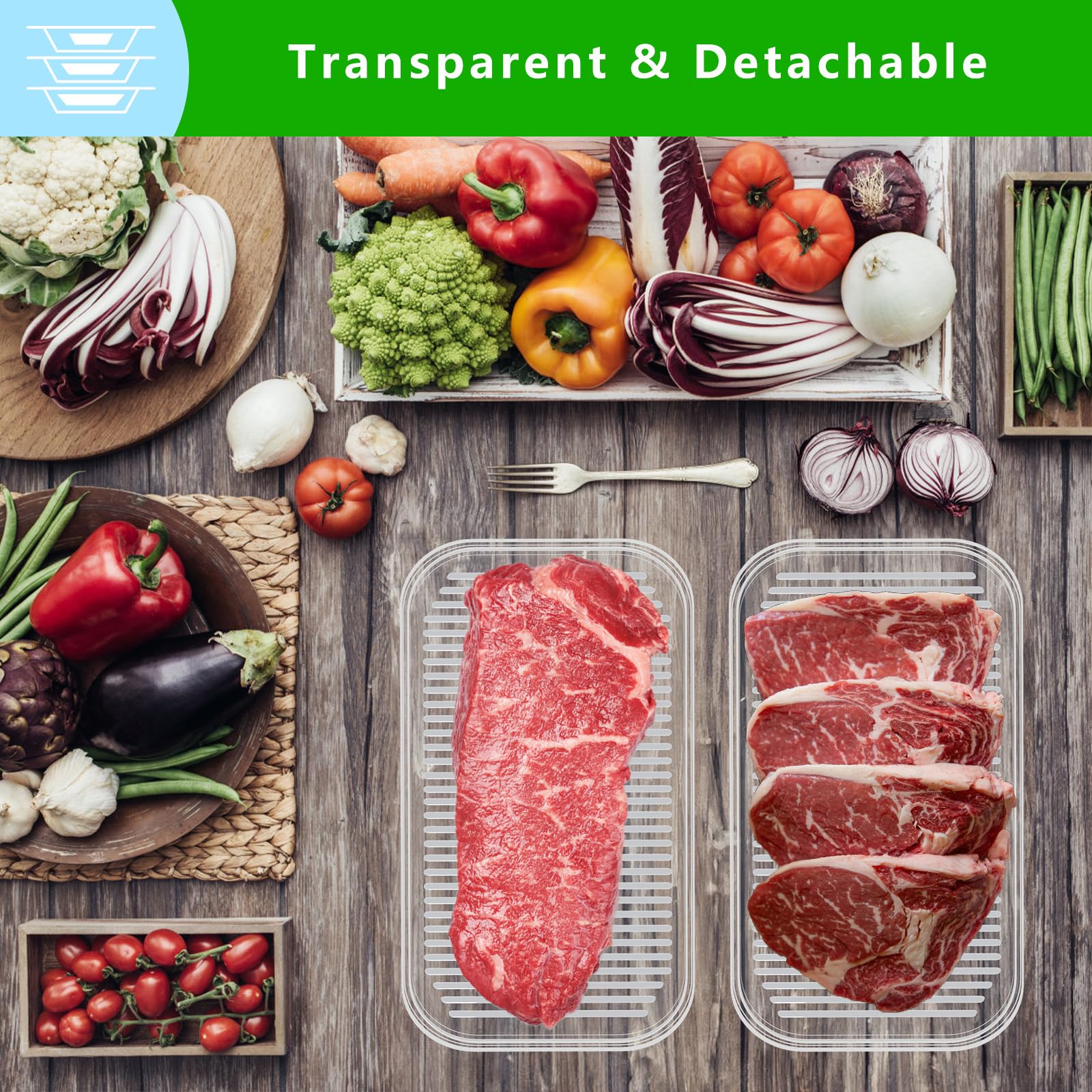 XVAJT transparent design helps you see cheese and meats at a glance.