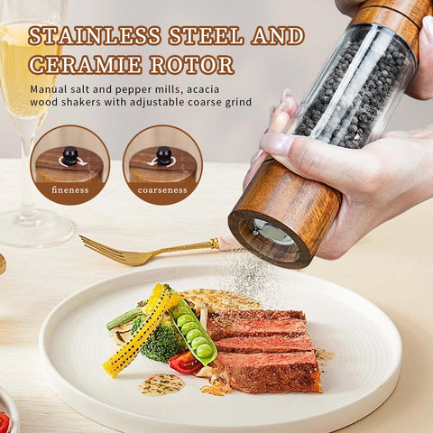XWXO stainless steel knob on top for effortless grind adjustment.