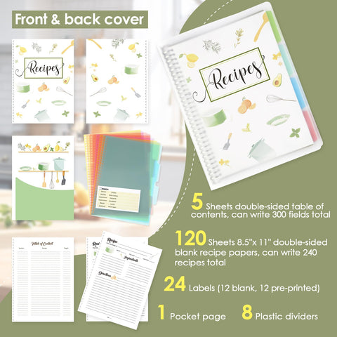 XXINMOH 8.5 x 11 inch pages provide ample space for detailed notes.