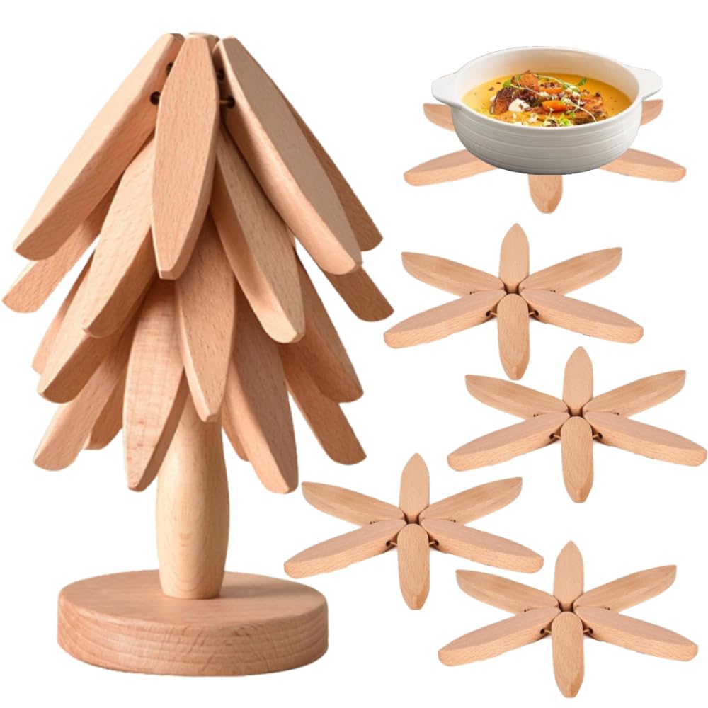 XXSURXX wooden tree coaster set 4 protecting surfaces with natural finish.