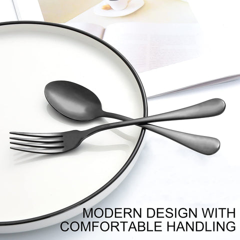 XXZWSJSH dishwasher-safe silverware set simplifies cleanup after meals.