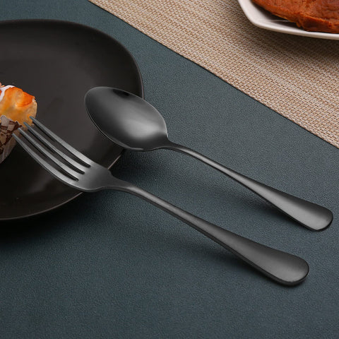 XXZWSJSH heavy-duty 8-inch dinner forks provide sturdy daily dining.