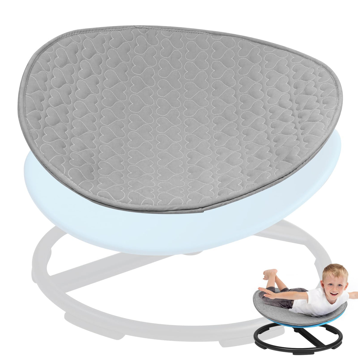 XYDongtong anti-slip seat cushion on a 21x19 swivel chair for stability.