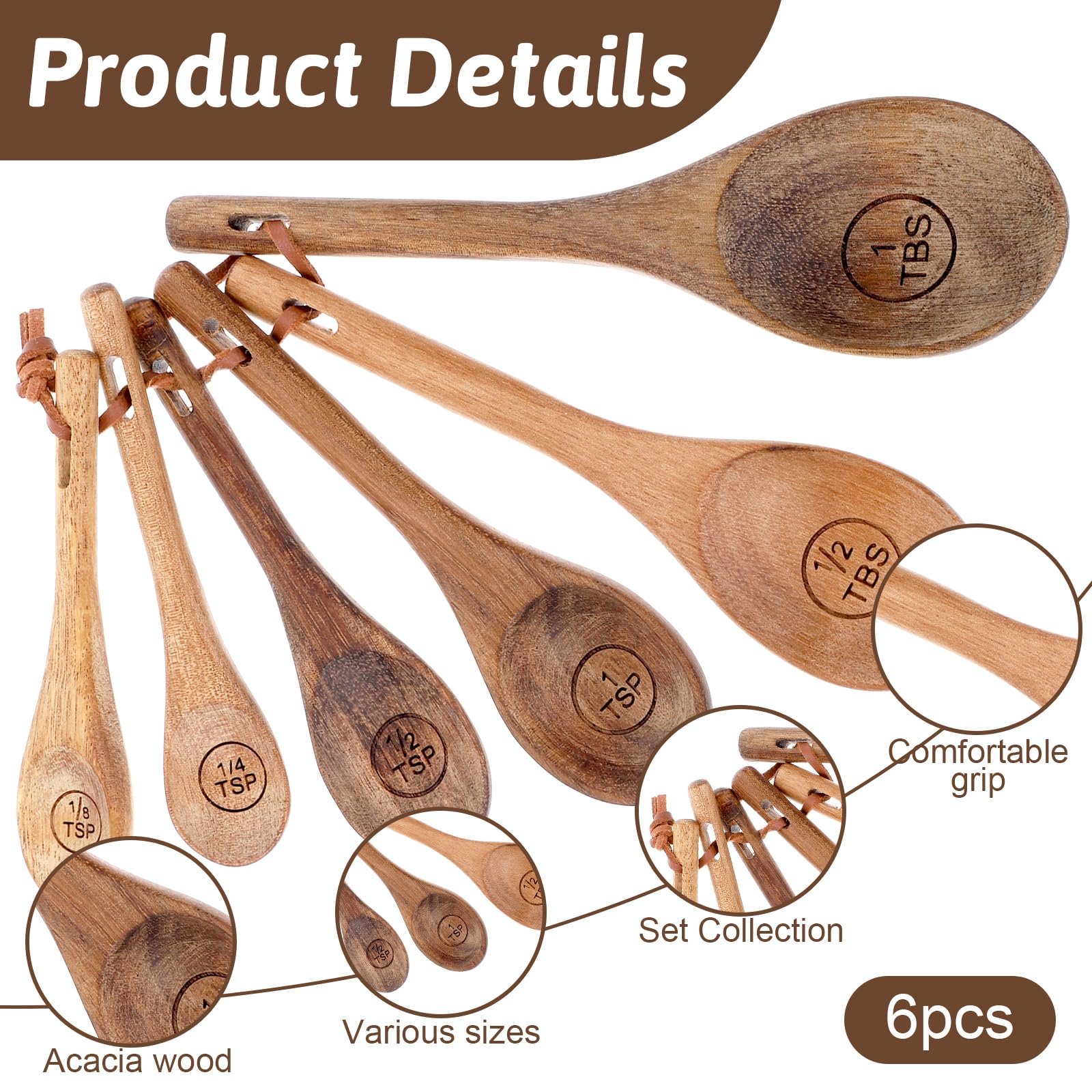 Xyembu measuring spoons with engraved scales stay legible over time.