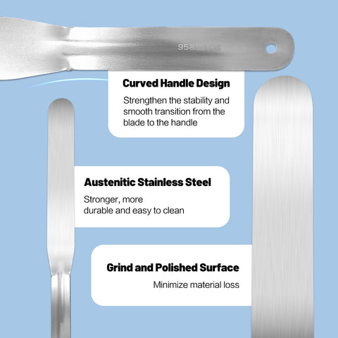 Varied-size XYGOVIA spatulas ideal for smoothing caulk on different surfaces