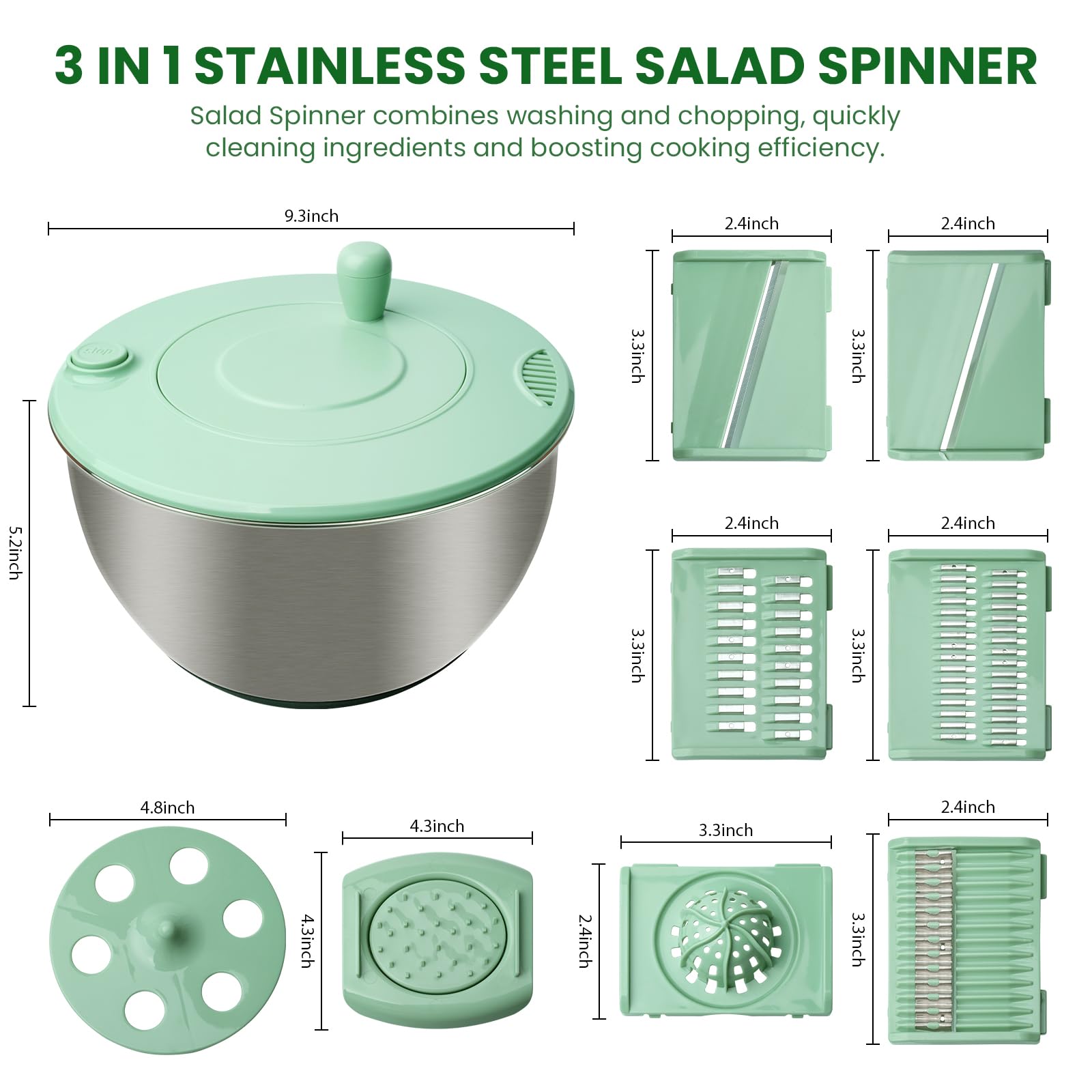 xyhop salad spinner with drying basket for crisp results.