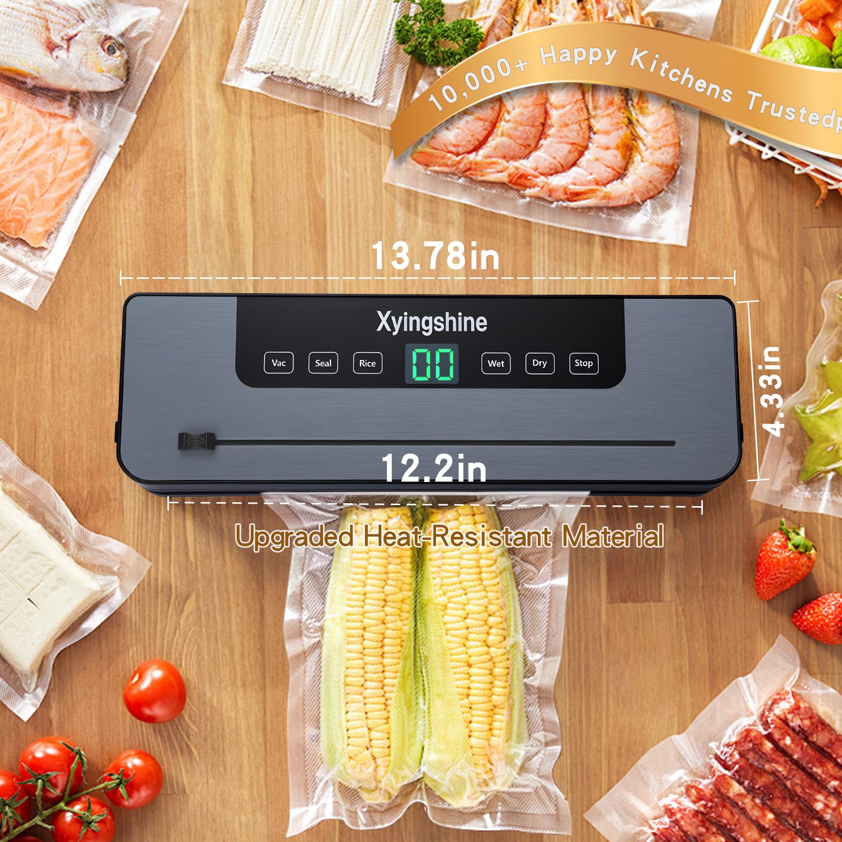 Xyingshine starter kit includes 50 bags for quick sous vide prep