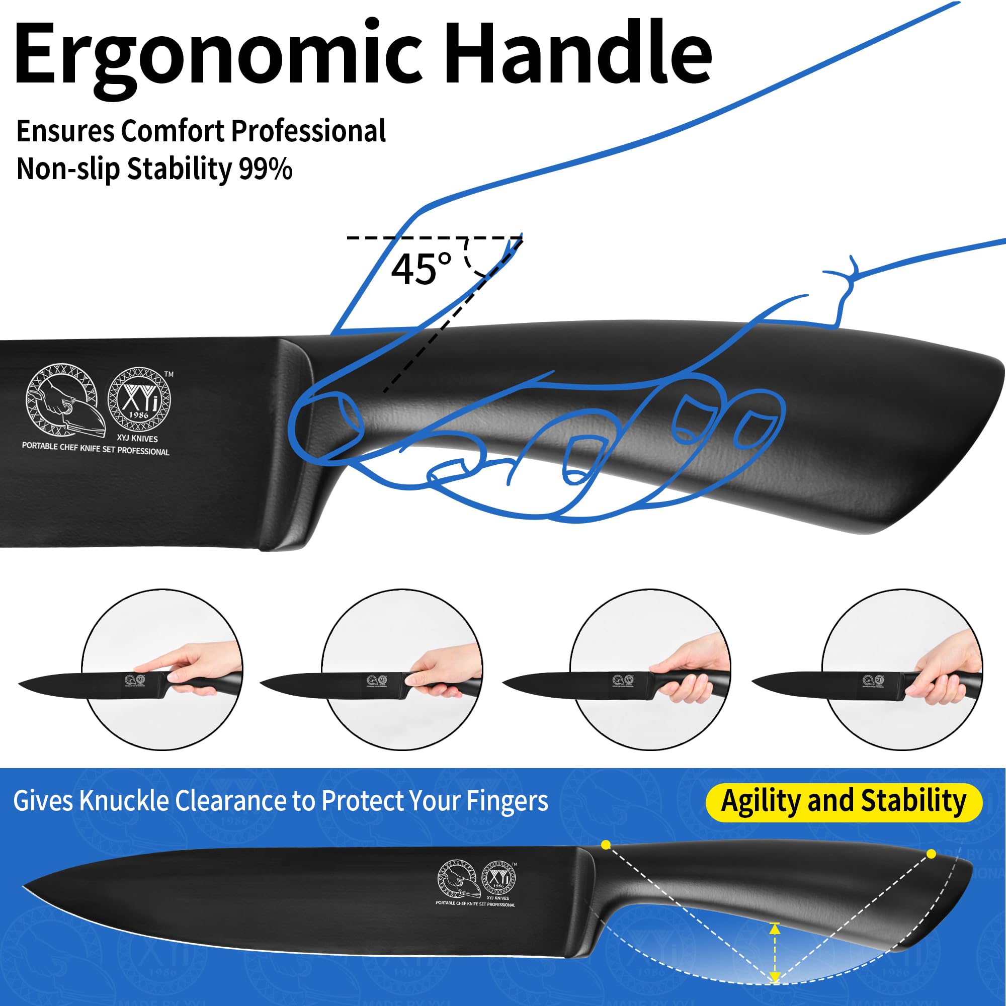 XYJ 6-inch boning knife ready for meat preparation.