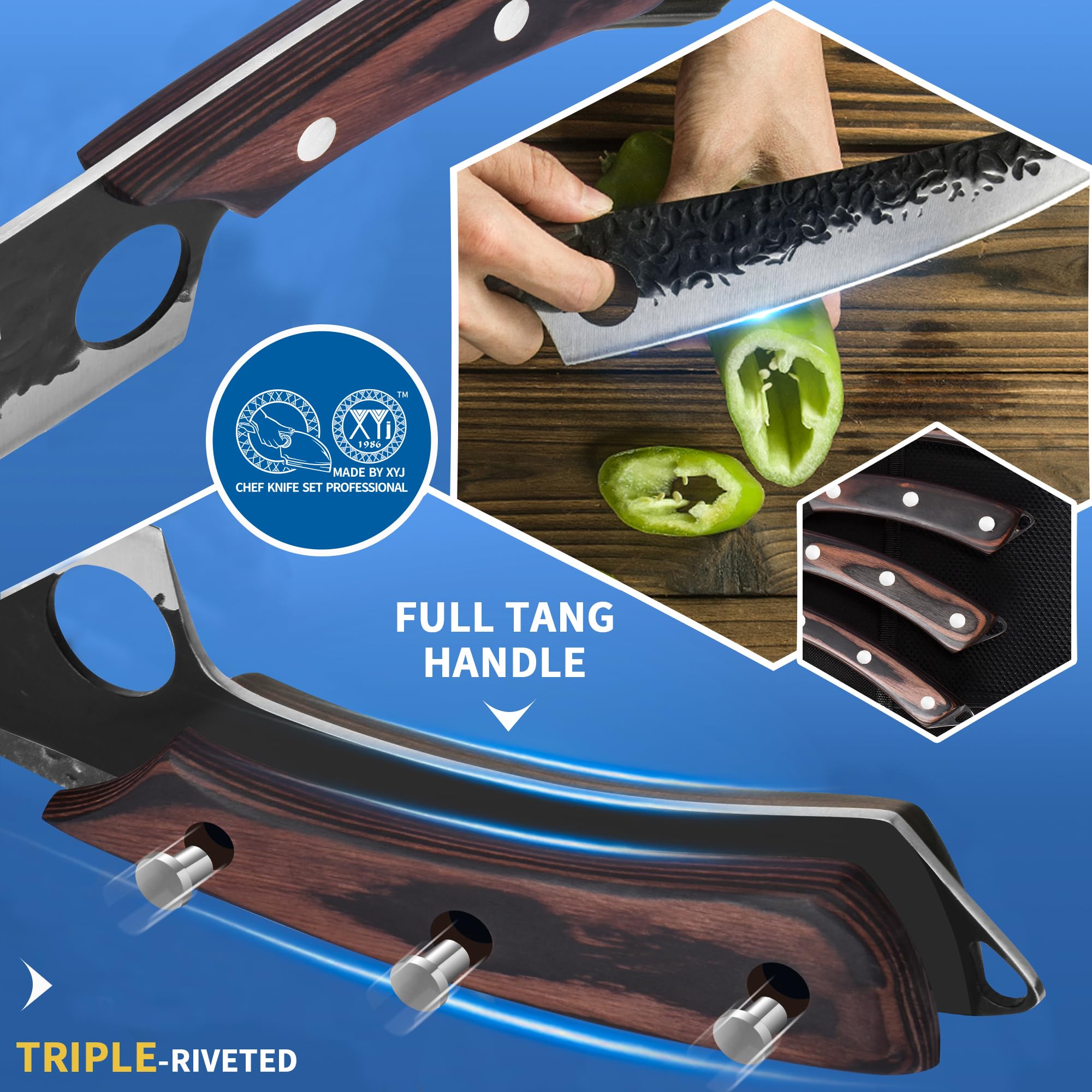 XYJ comfort ring grip design offering secure handling during slicing.