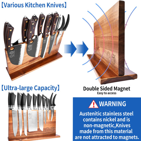XYJ double-sided storage demonstrates high capacity for knives.
