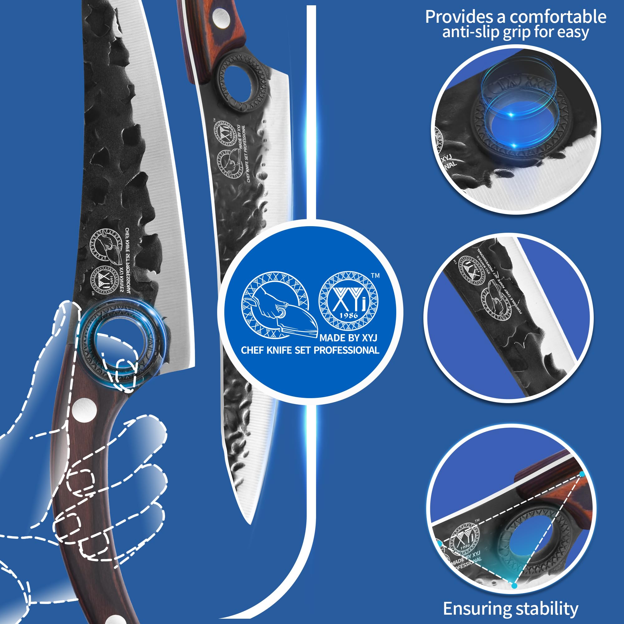 XYJ poultry scissors close-up showing easy trimming benefits.