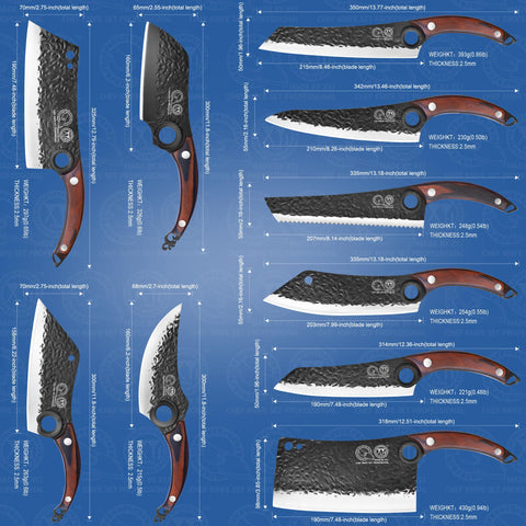 XYJ full-tang ergonomic handle with Comfort Ring offers steady, comfortable control.