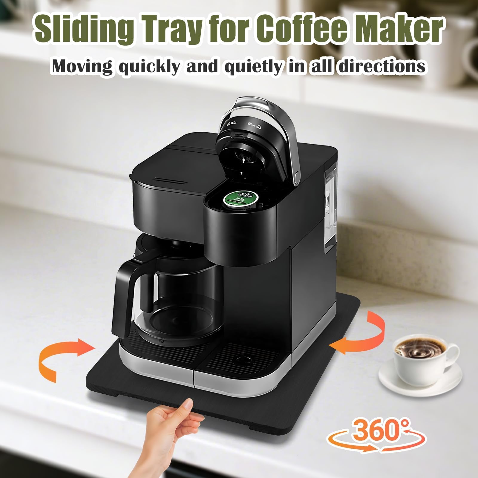 Xykzra under-cabinet appliance slider for easy reach