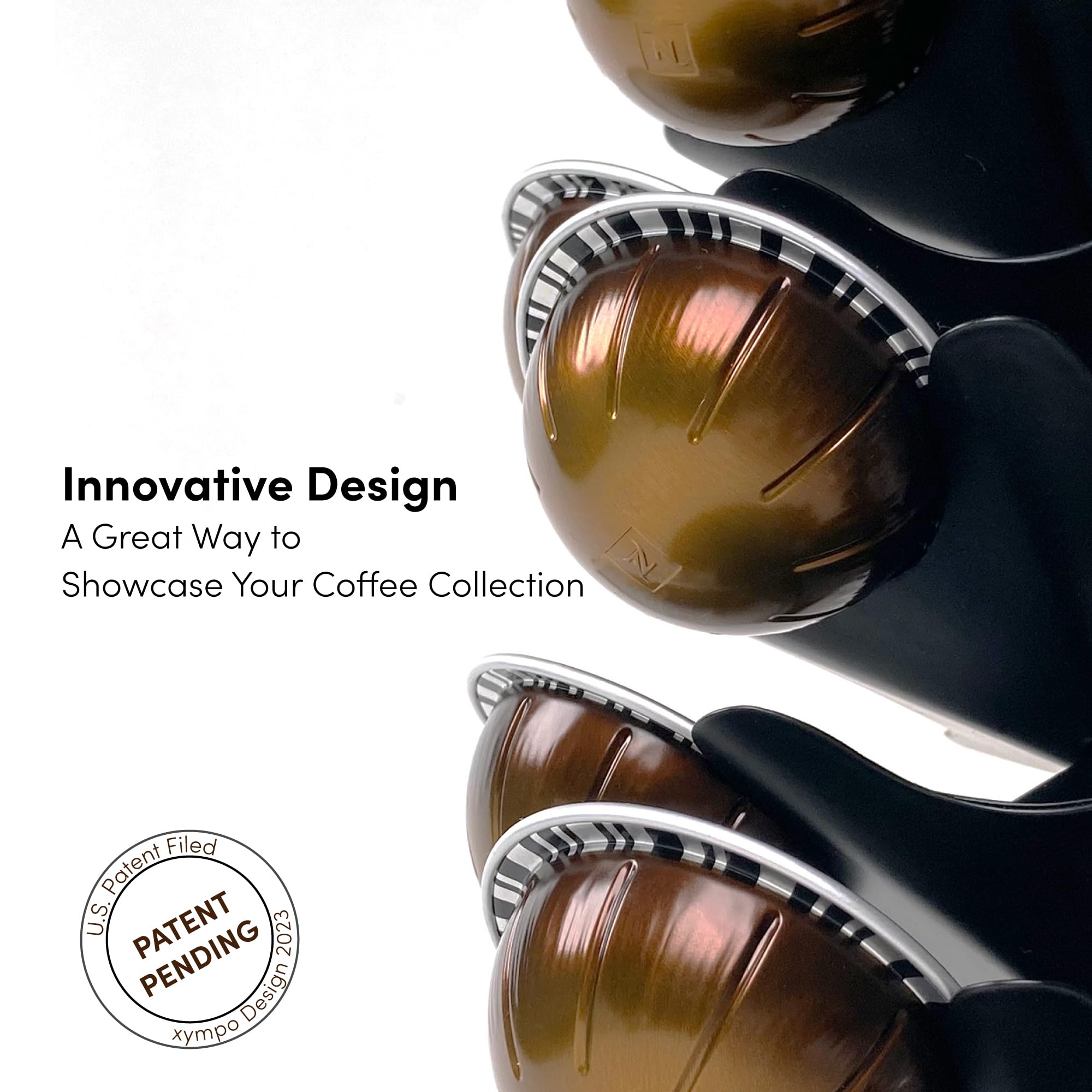 Xympo metal black finish adds a sleek, durable focal point.