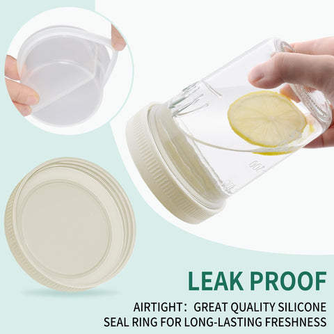 Xyptorix 16 oz wide-mouth mason jar for easy filling and cleaning.