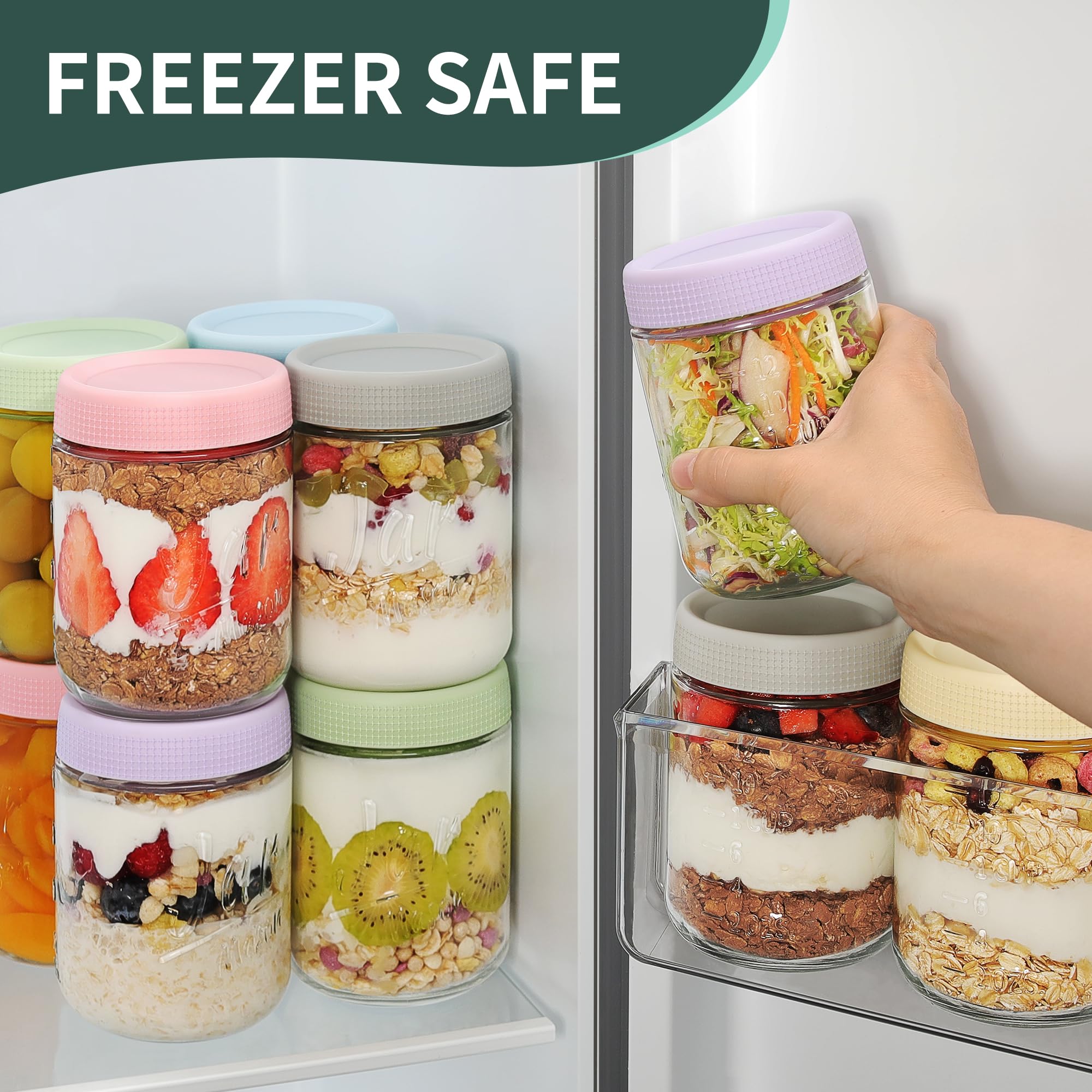 Xyptorix jars show measurement marks for precise portion control.