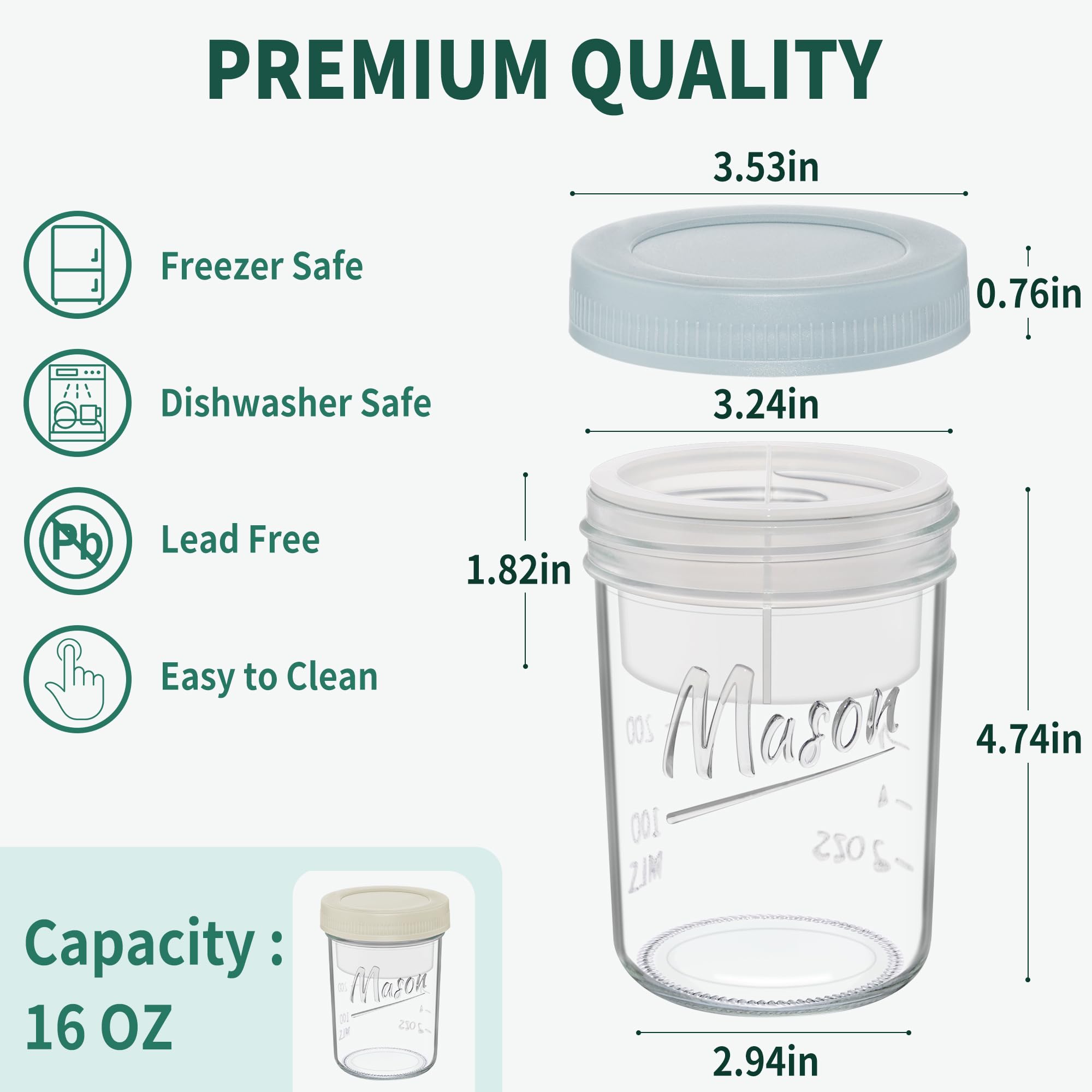 Xyptorix versatile jar for yogurt, chia pudding, or parfait.