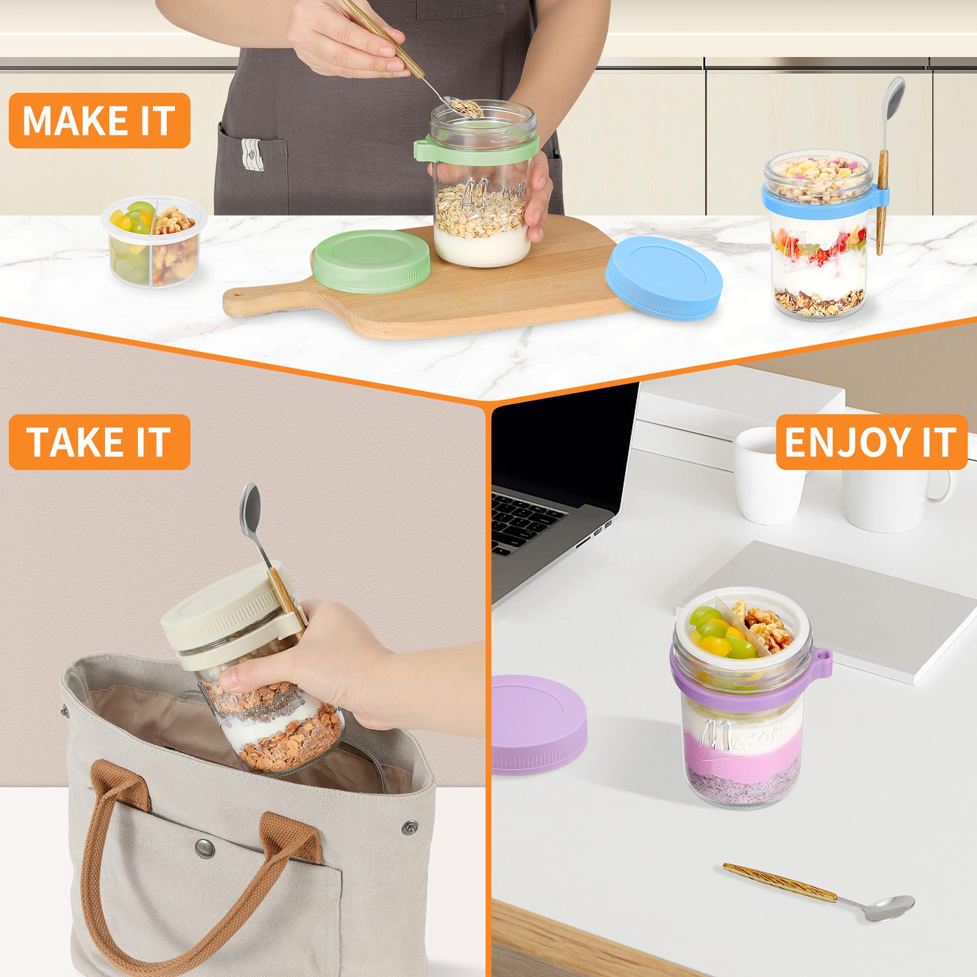 Xyptorix stackable jars save space in your fridge and cabinets.