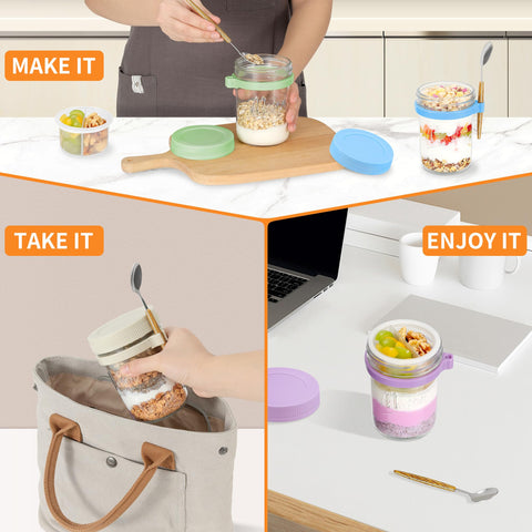 Xyptorix stackable jars save space in your fridge and cabinets.