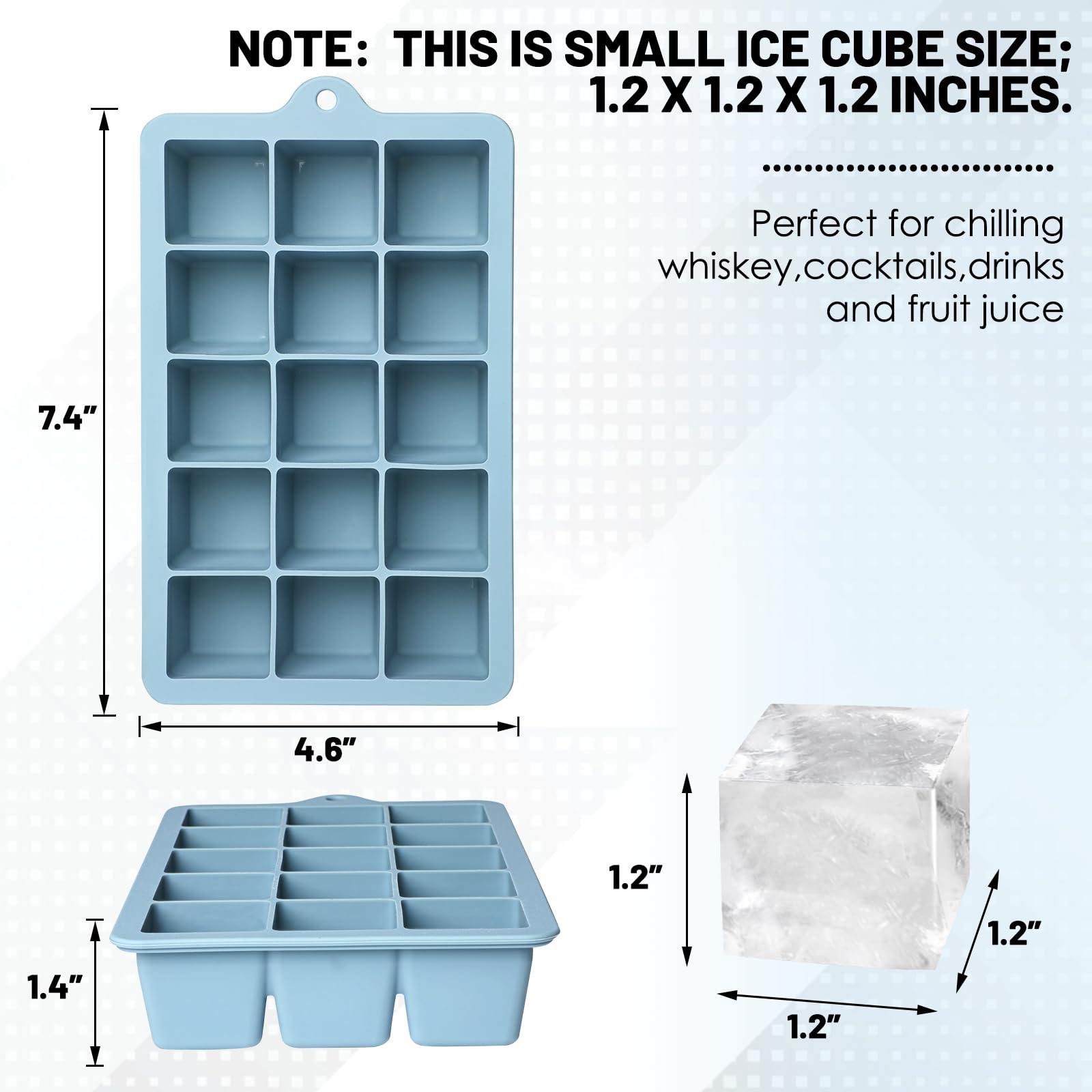Xyuetia easy-release tray shows cubes popping out from flexible silicone.