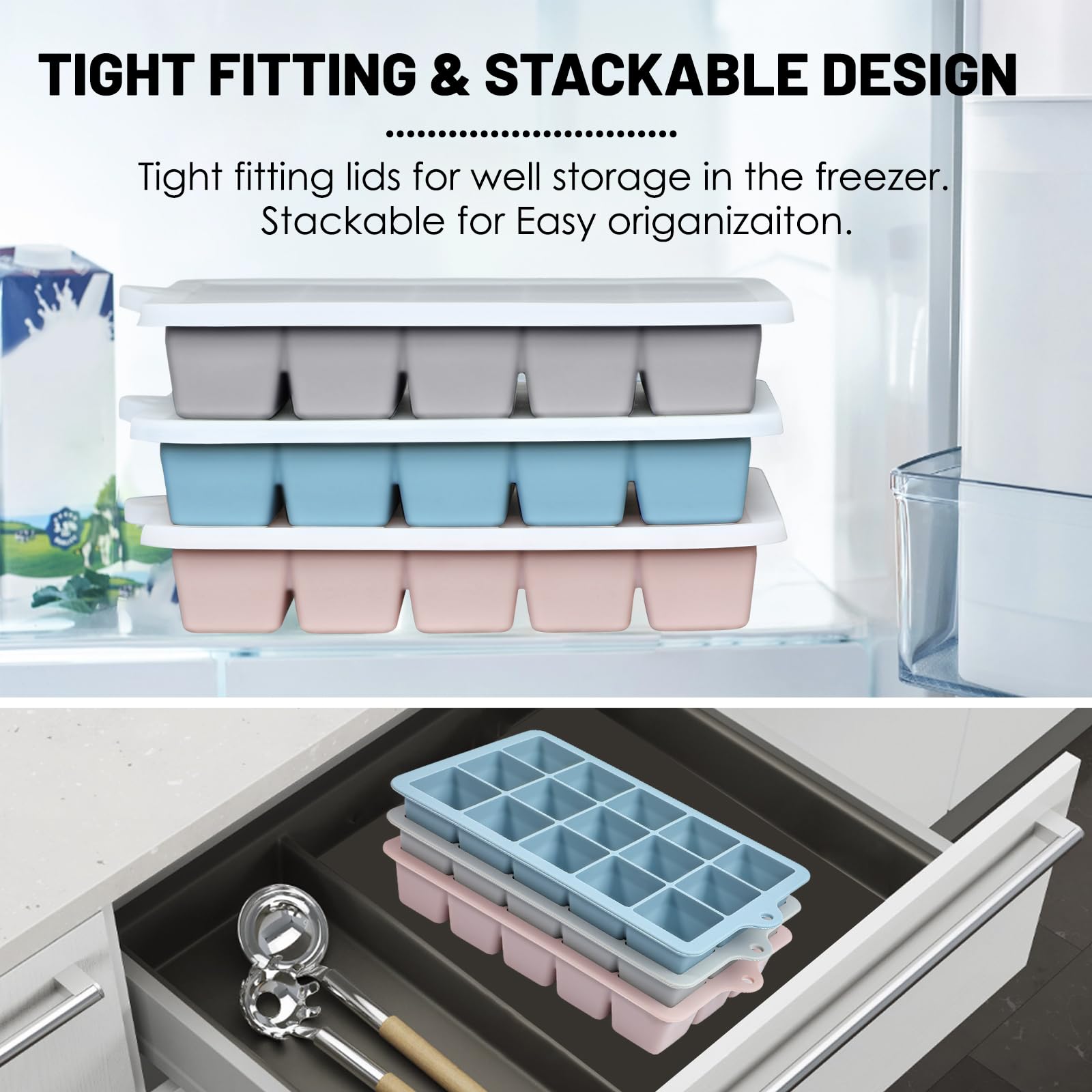 Xyuetia 15-cube tray yields perfect small cubes for cocktails.