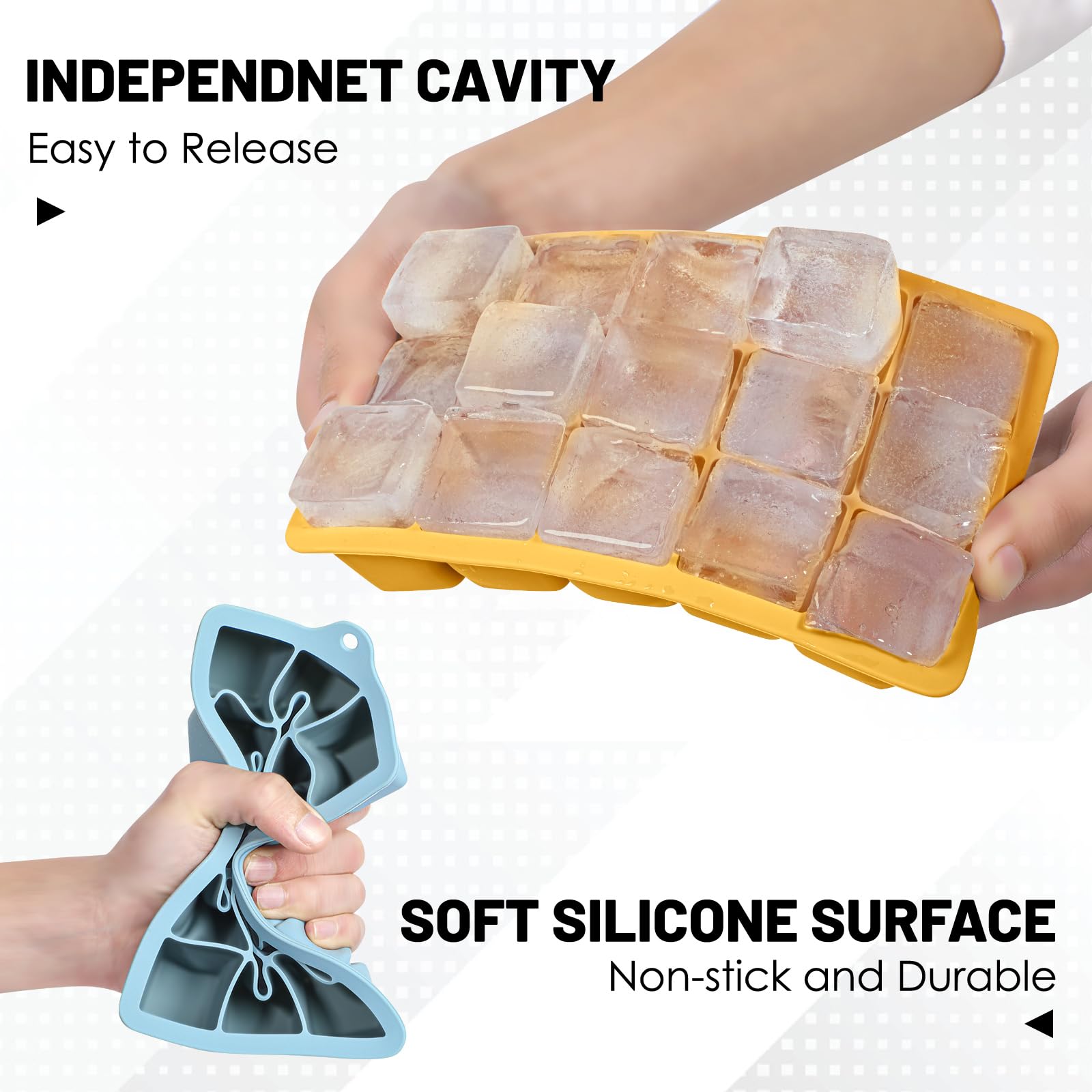 Xyuetia ice tray lid keeps cubes odor-free and prep-ready.