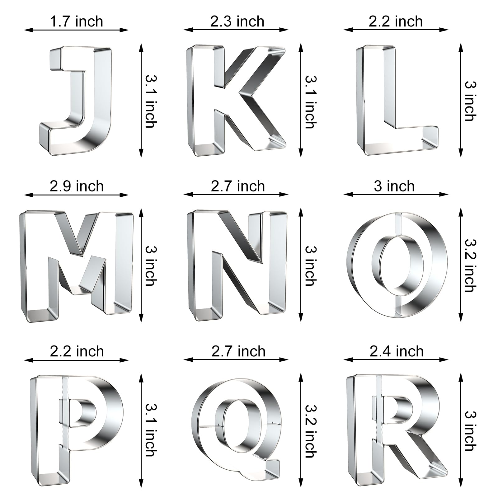 Xzhloym alphabet cutters for fondant and dough projects
