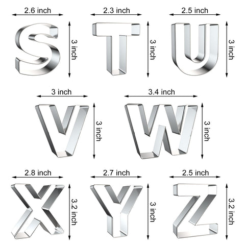 Xzhloym letters cookie cutters for DIY baking and parties