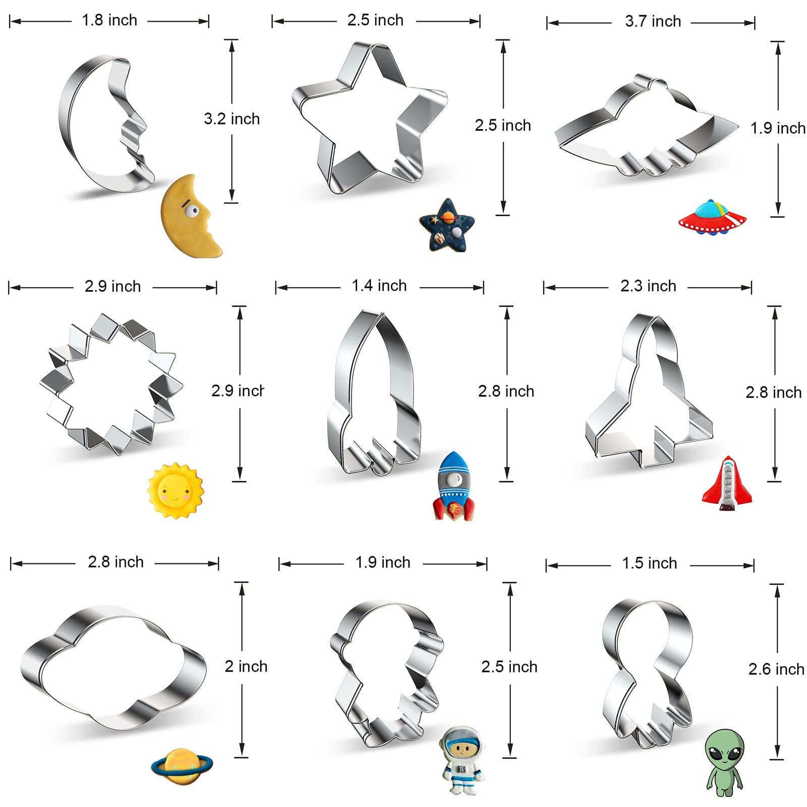 Xzhloym Space Cookie Cutters Star shape for starry treats