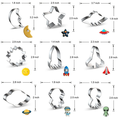 Xzhloym Space Cookie Cutters Star shape for starry treats