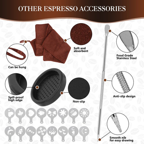Y-Step decorative stencils for personalized latte art designs.